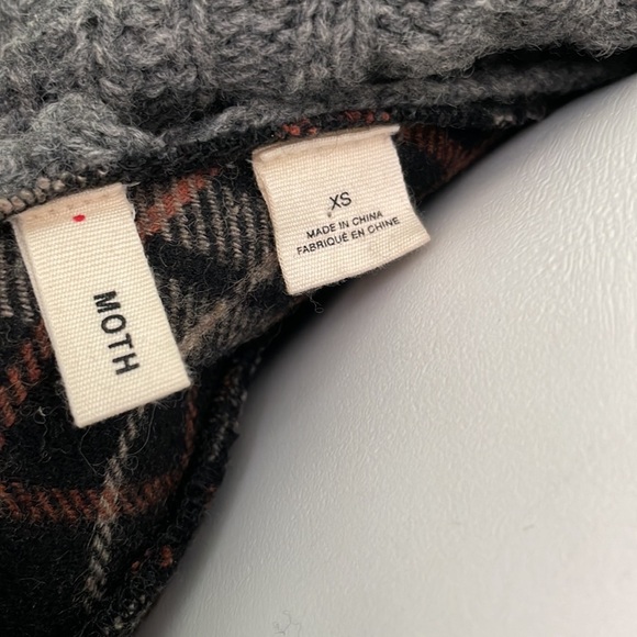ANTHROPOLOGIE Moth Derry Plaid Flannel Sweater Jacket - Picture 10 of 11